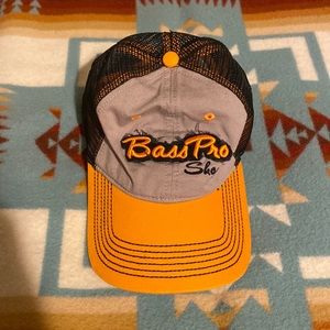 NWOT Bass Pro Shops Orange and Black Baseball Cap